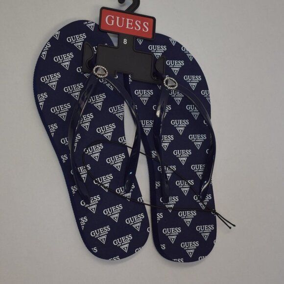 Guess Thong Logo‎ Flip Flop sz 8 NEW WITH TAG - Picture 2 of 5